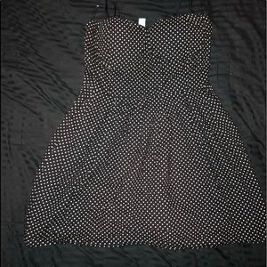 Black with white polka dot too